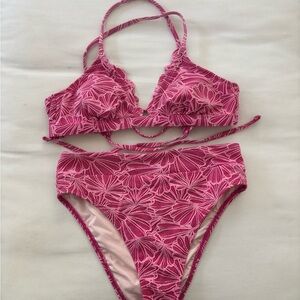 Cupshe Pink Floral Bikini